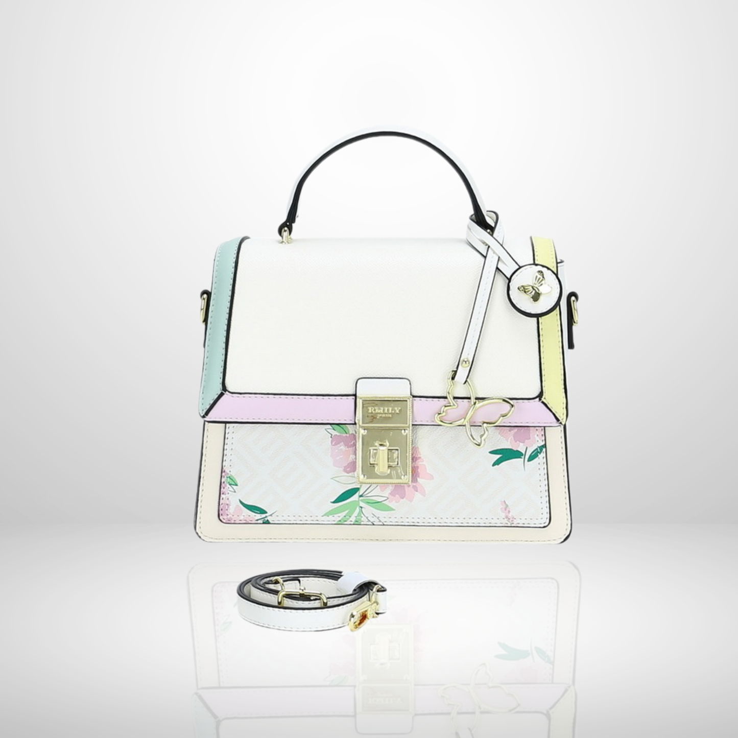 Janice Turn Lock Top Handle Bag