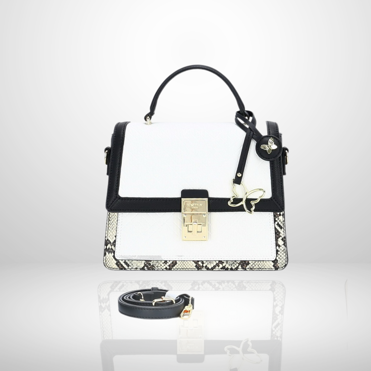 Janice Turn Lock Top Handle Bag