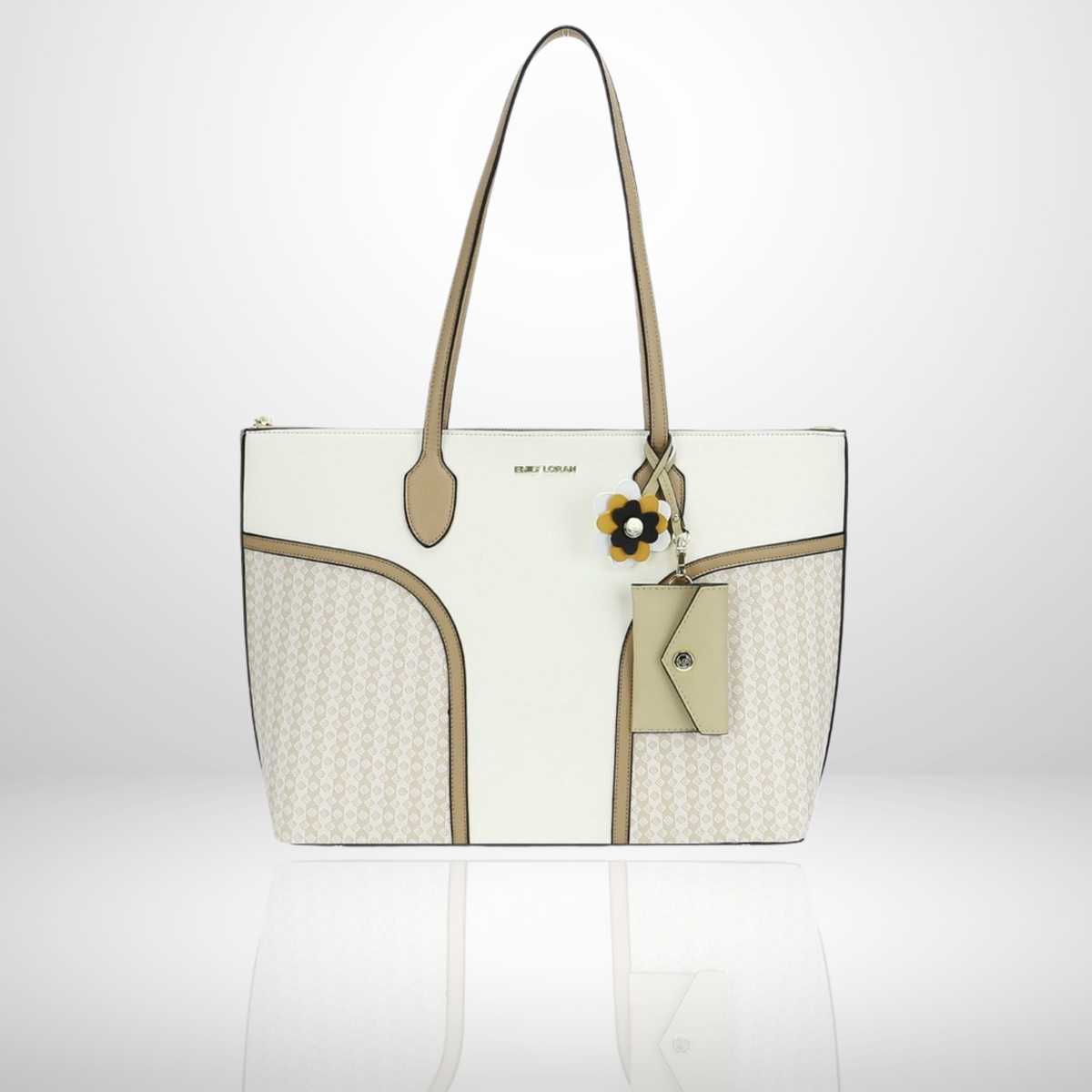 Nicole Large Striped Tote Bag