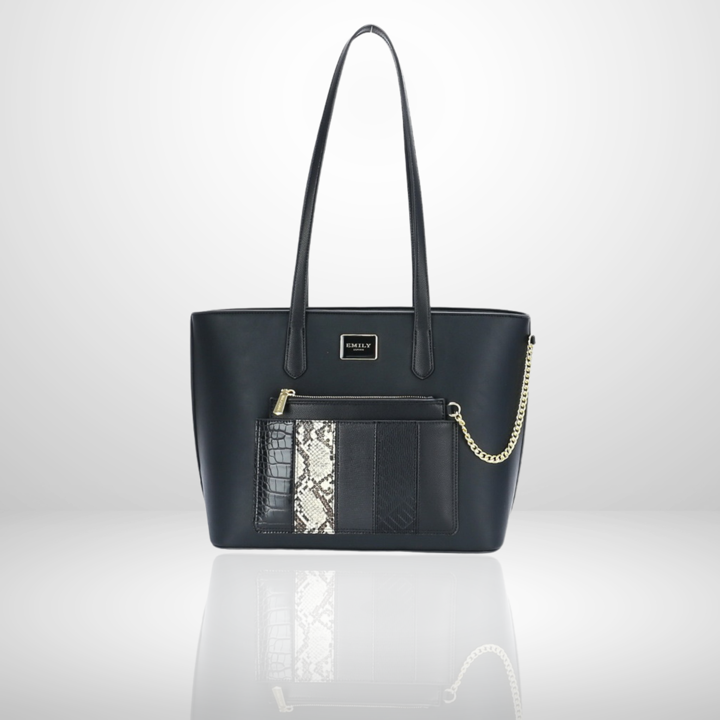 Large Front Pocket Tote Bag with Removable Pouch