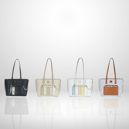 Large Front Pocket Tote Bag with Removable Pouch