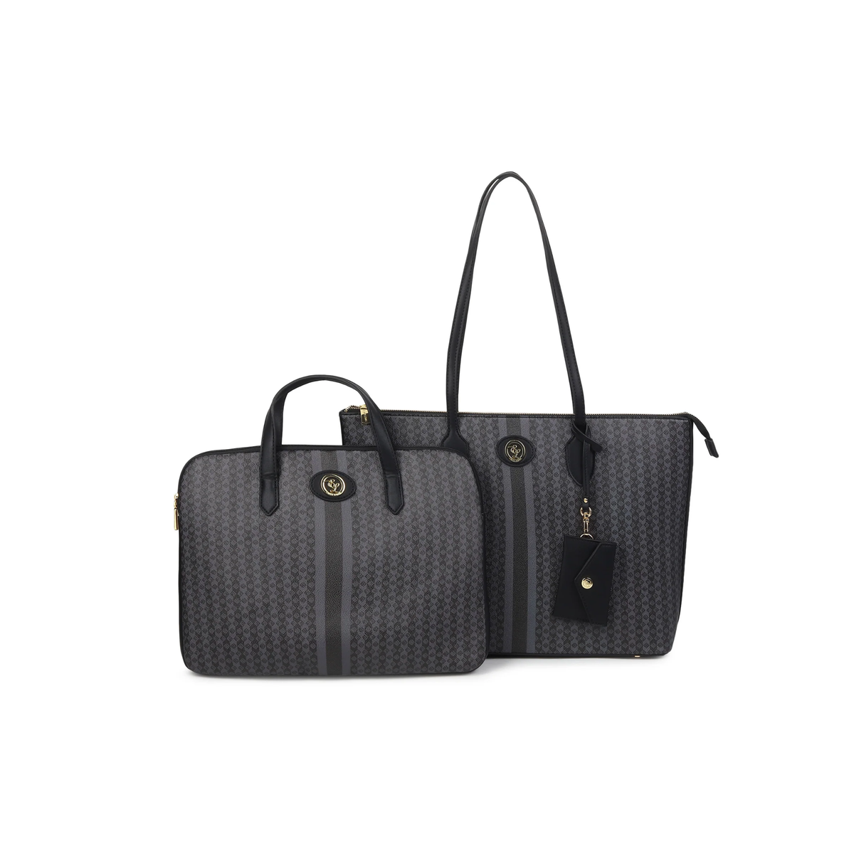 Sara Black Tote & Laptop Case Set