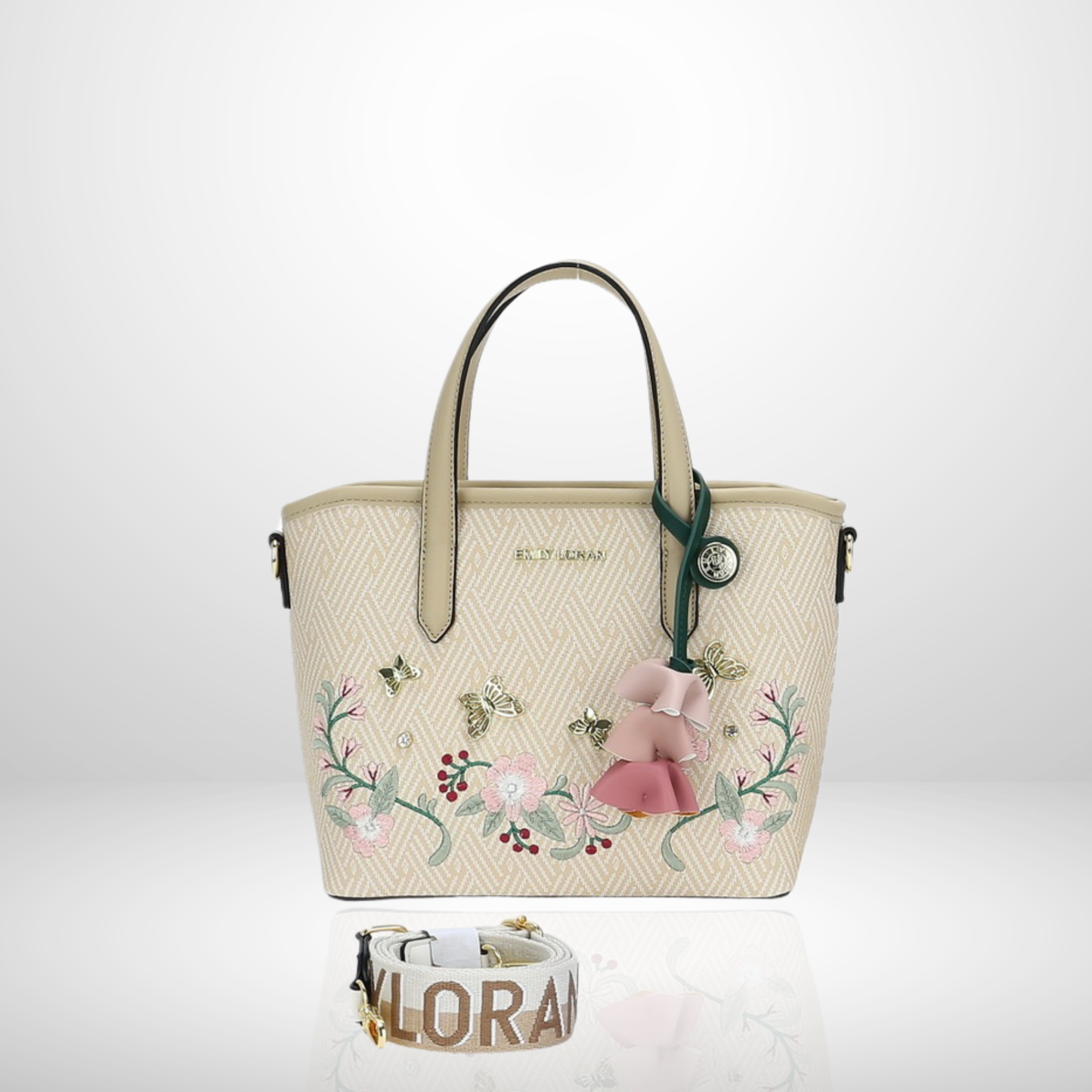 Adeline Floral Tote Bag with Strap