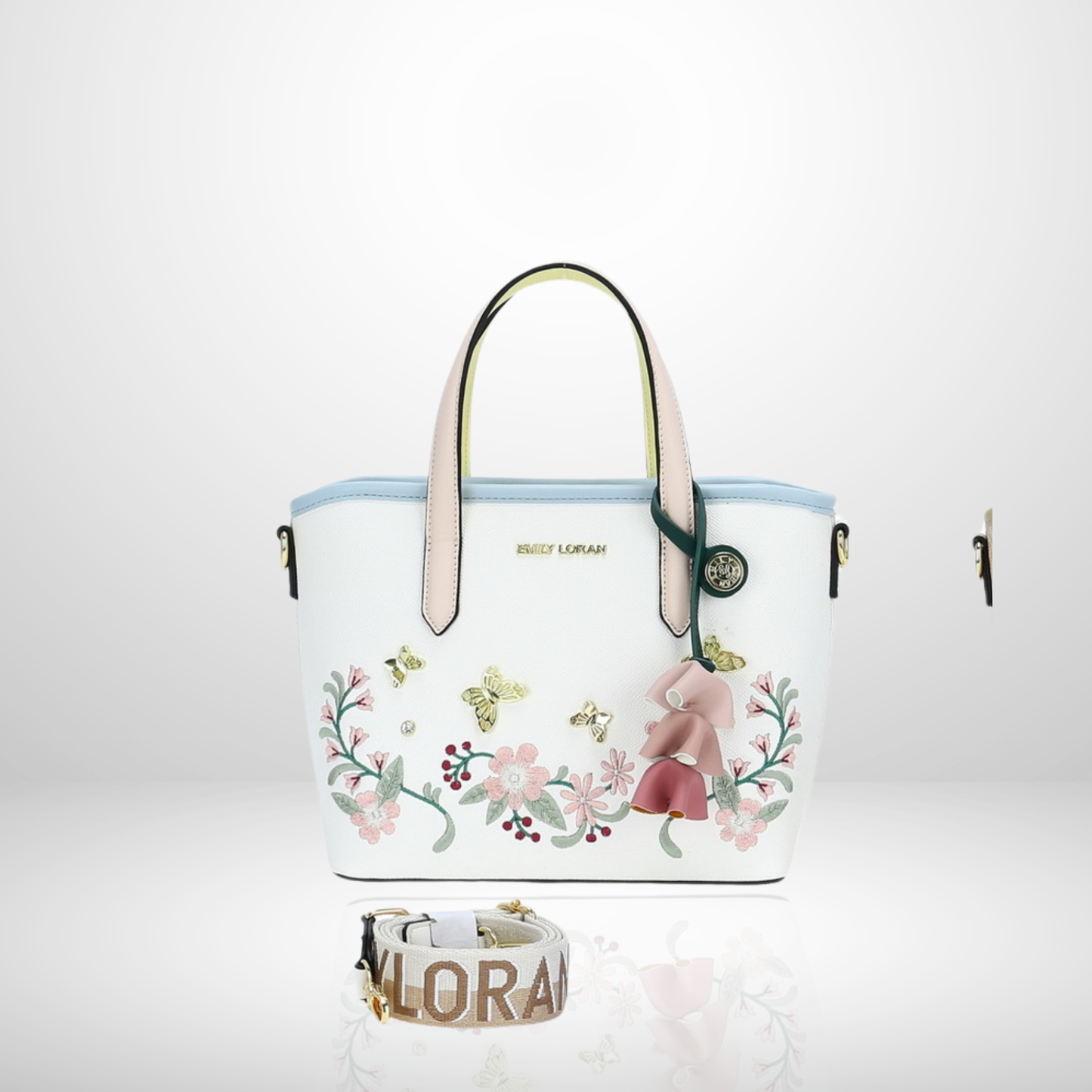 Adeline Floral Tote Bag with Strap