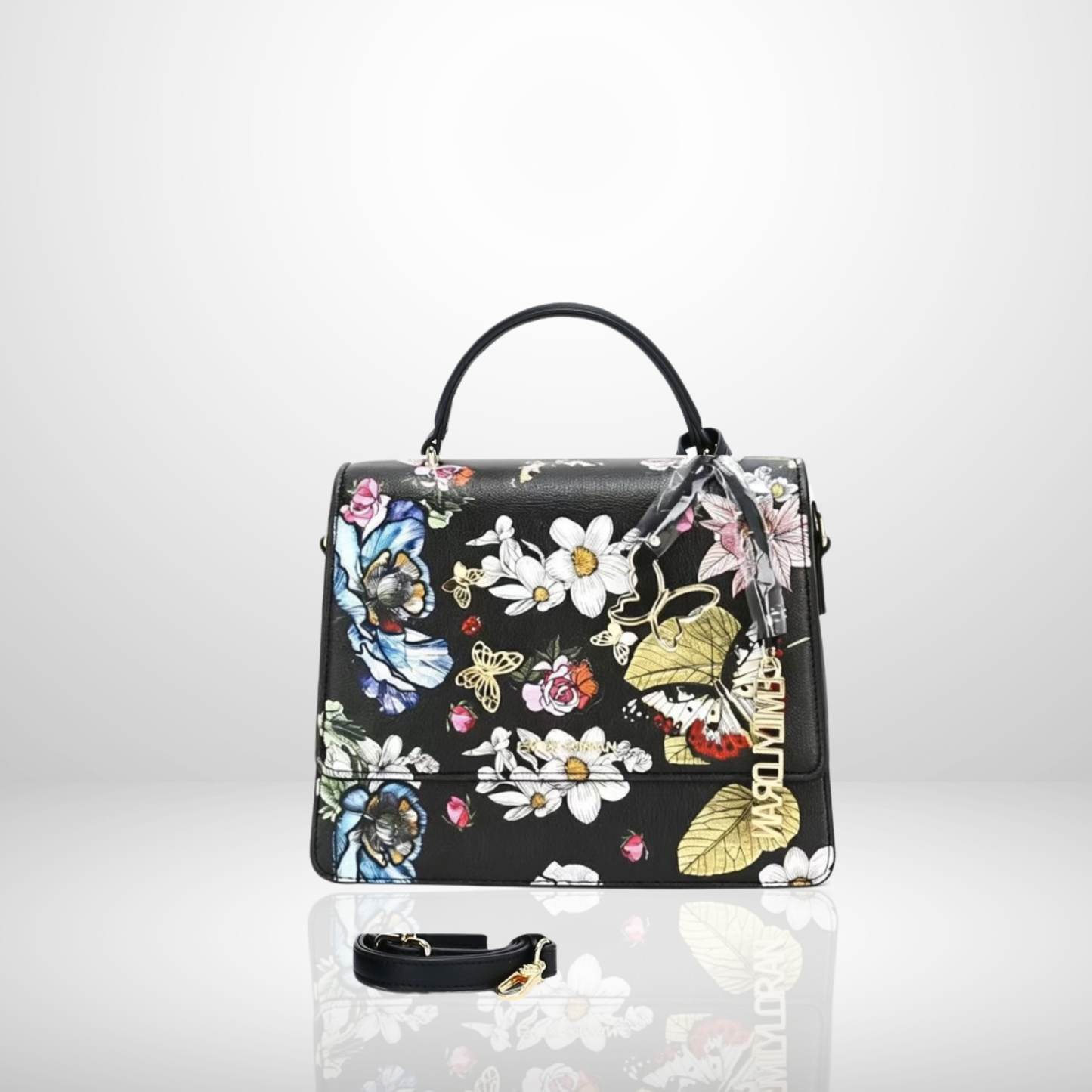 Belle Floral Top Handle Bag