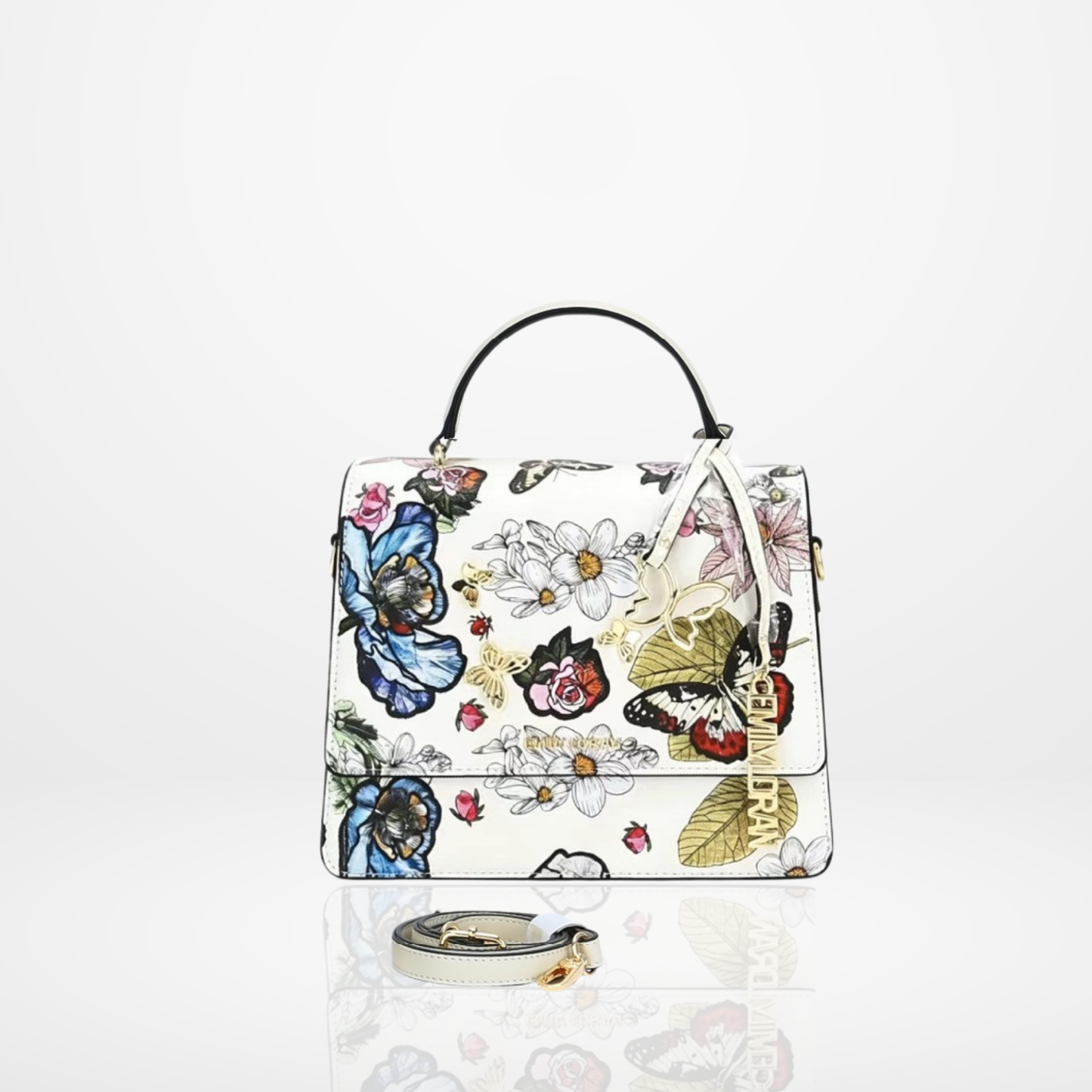 Belle Floral Top Handle Bag