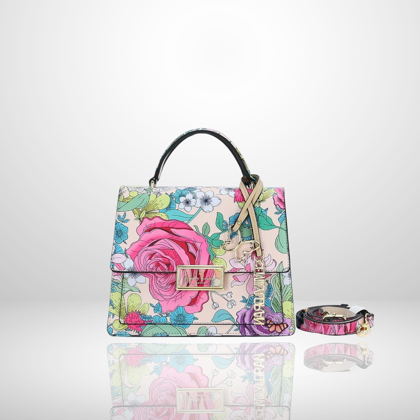 Camille Floral Top Handle Bag