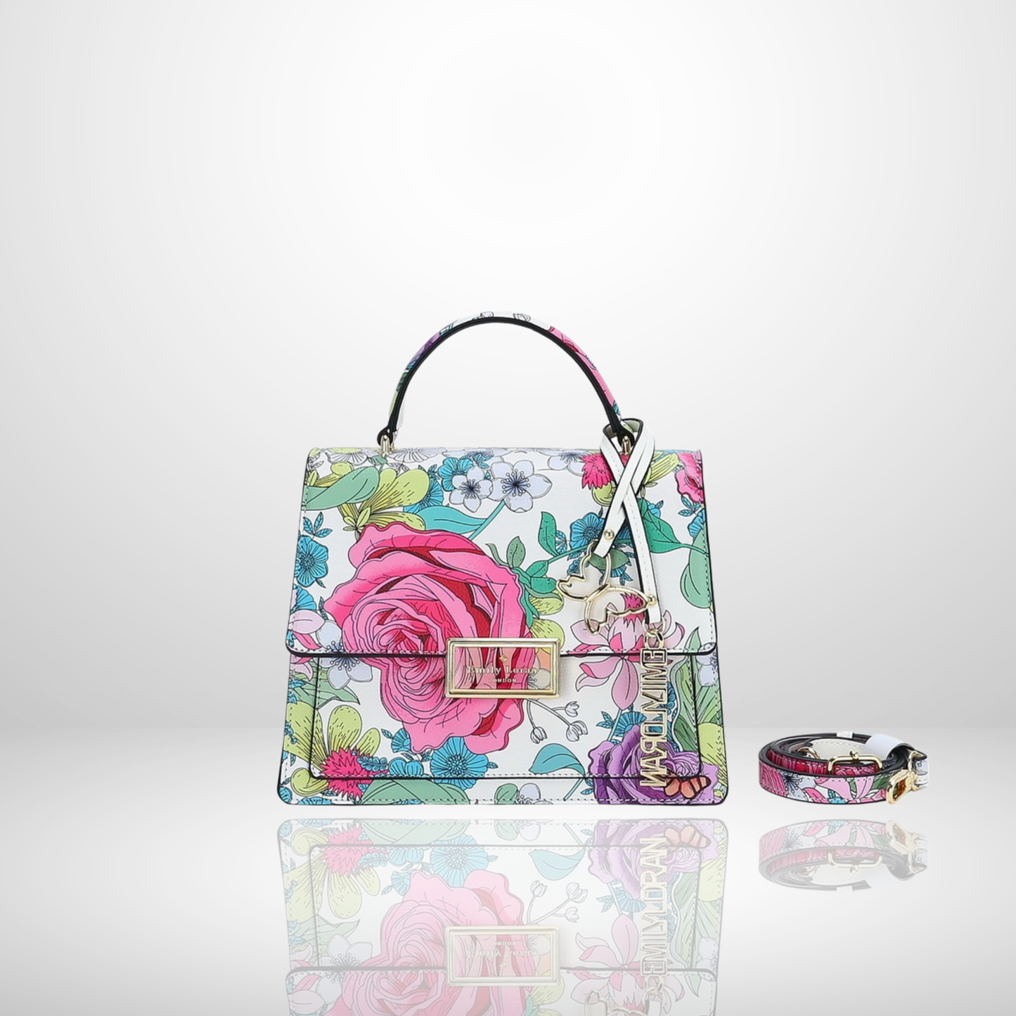 Camille Floral Top Handle Bag