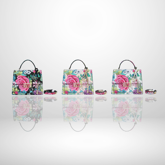 Camille Floral Top Handle Bag