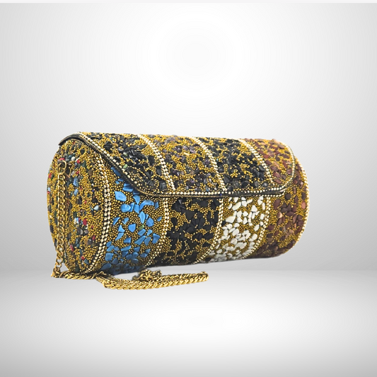 Metal Stone Work Box Bag