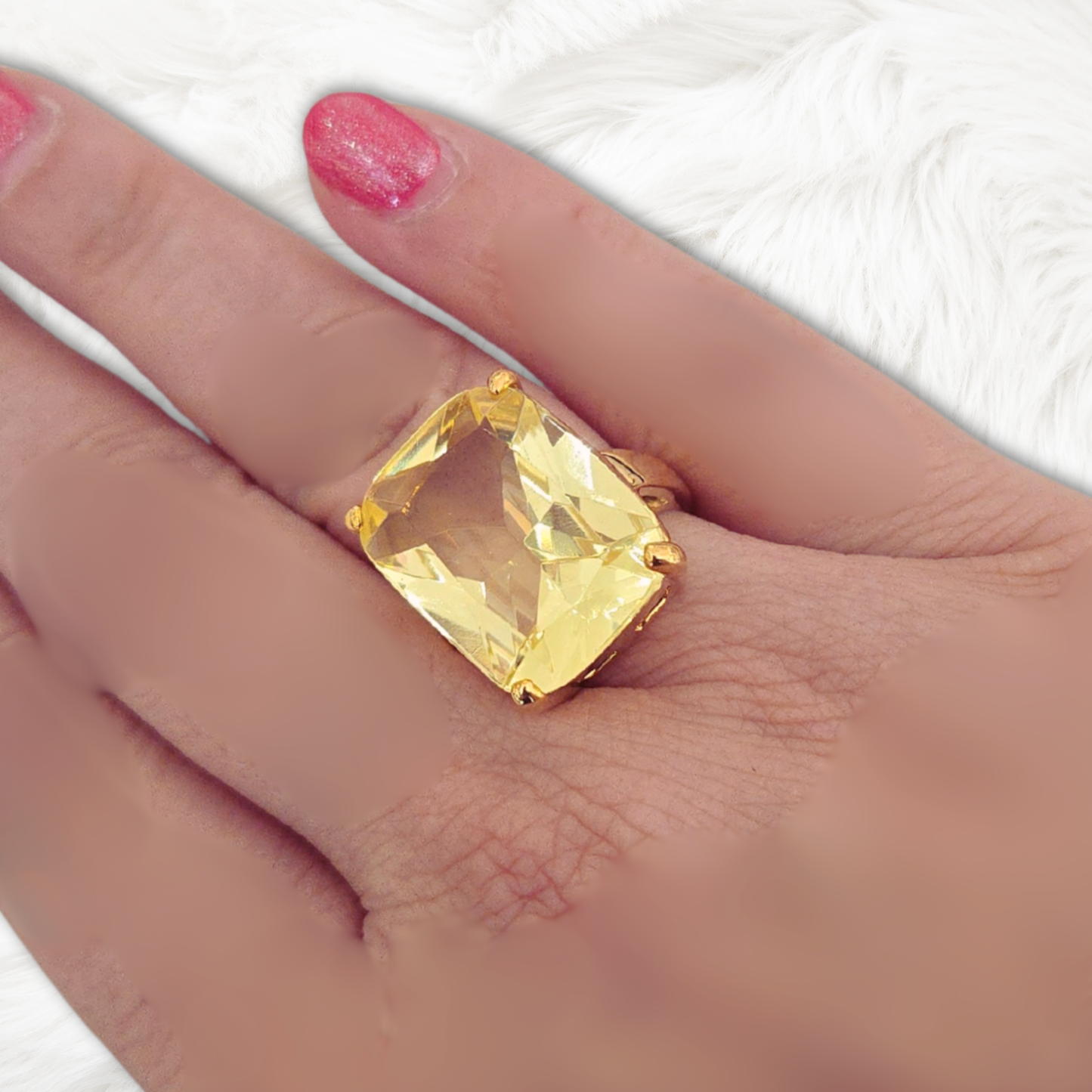 Yellow Cocktail Ring