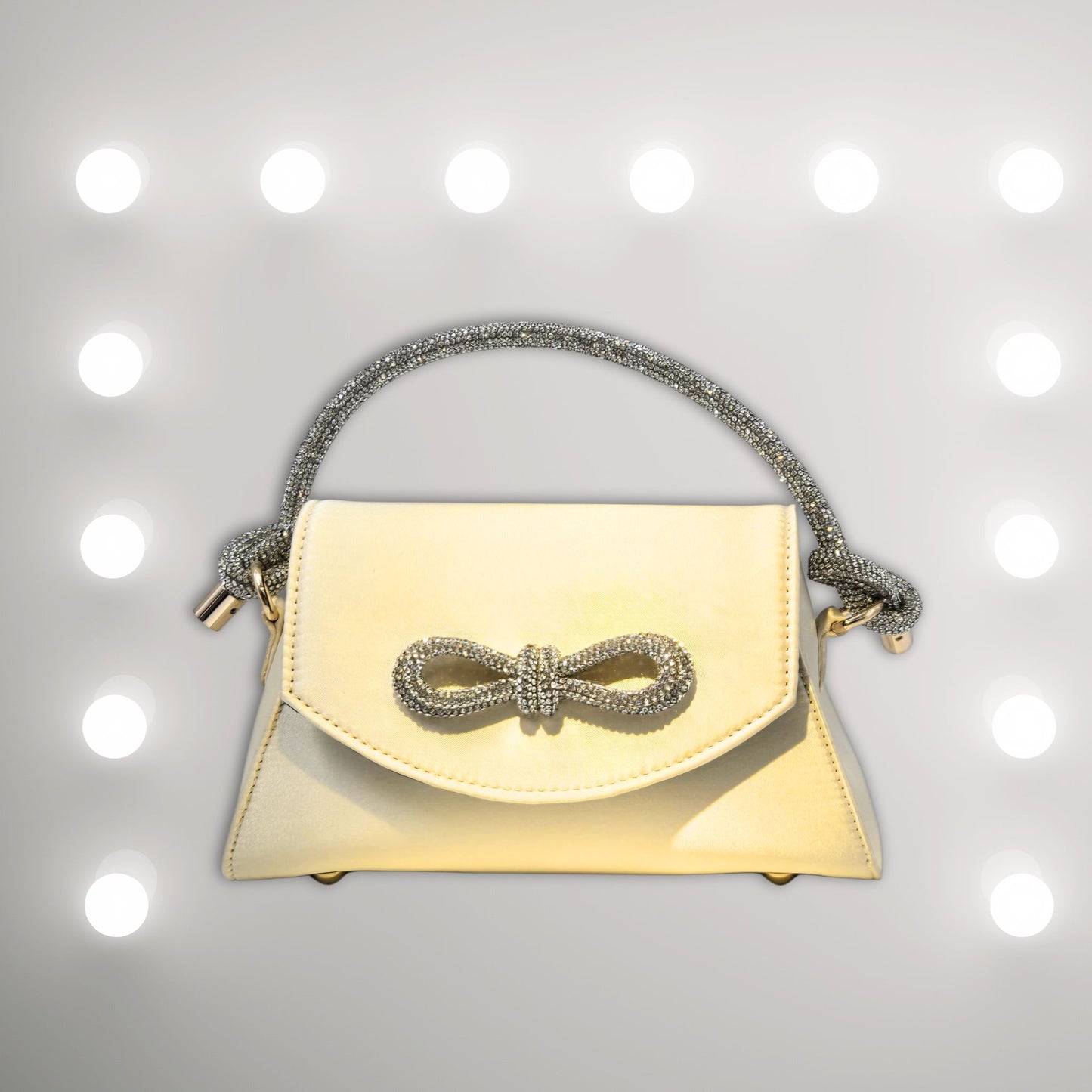 Light Gold Satin Bag with Bow