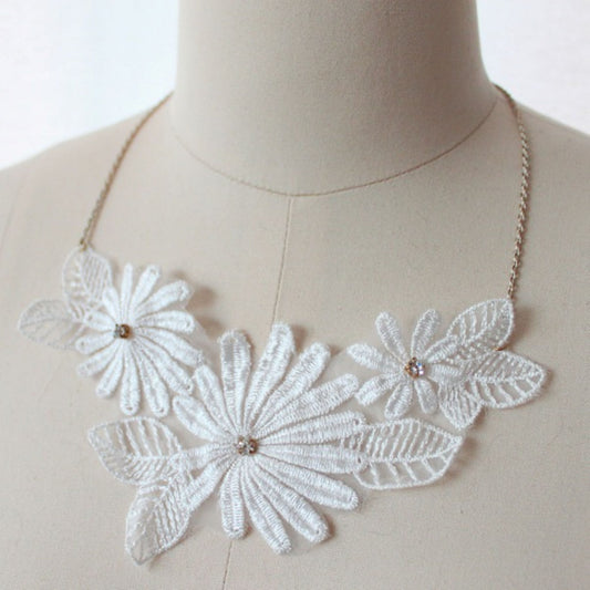 Springtime Garden Lace Necklace