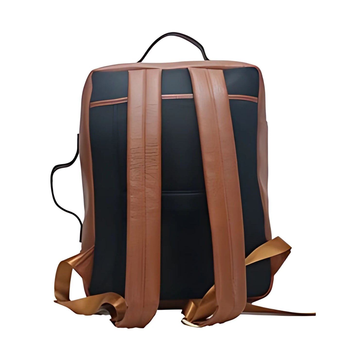 Brown Backpack with Zipped Pockets