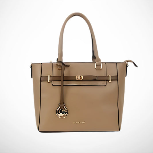 Beige Shoulder Bag with additional Strap