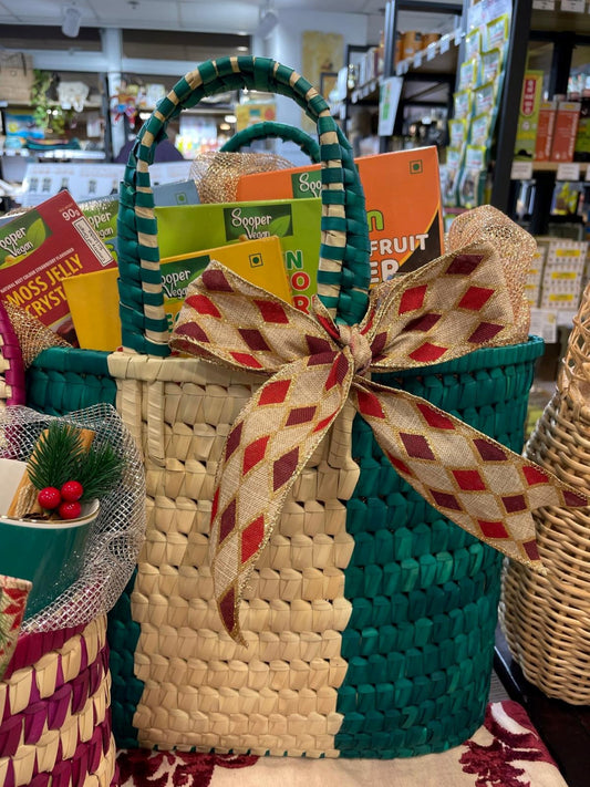 Panama Palm Leaf Woven Basket