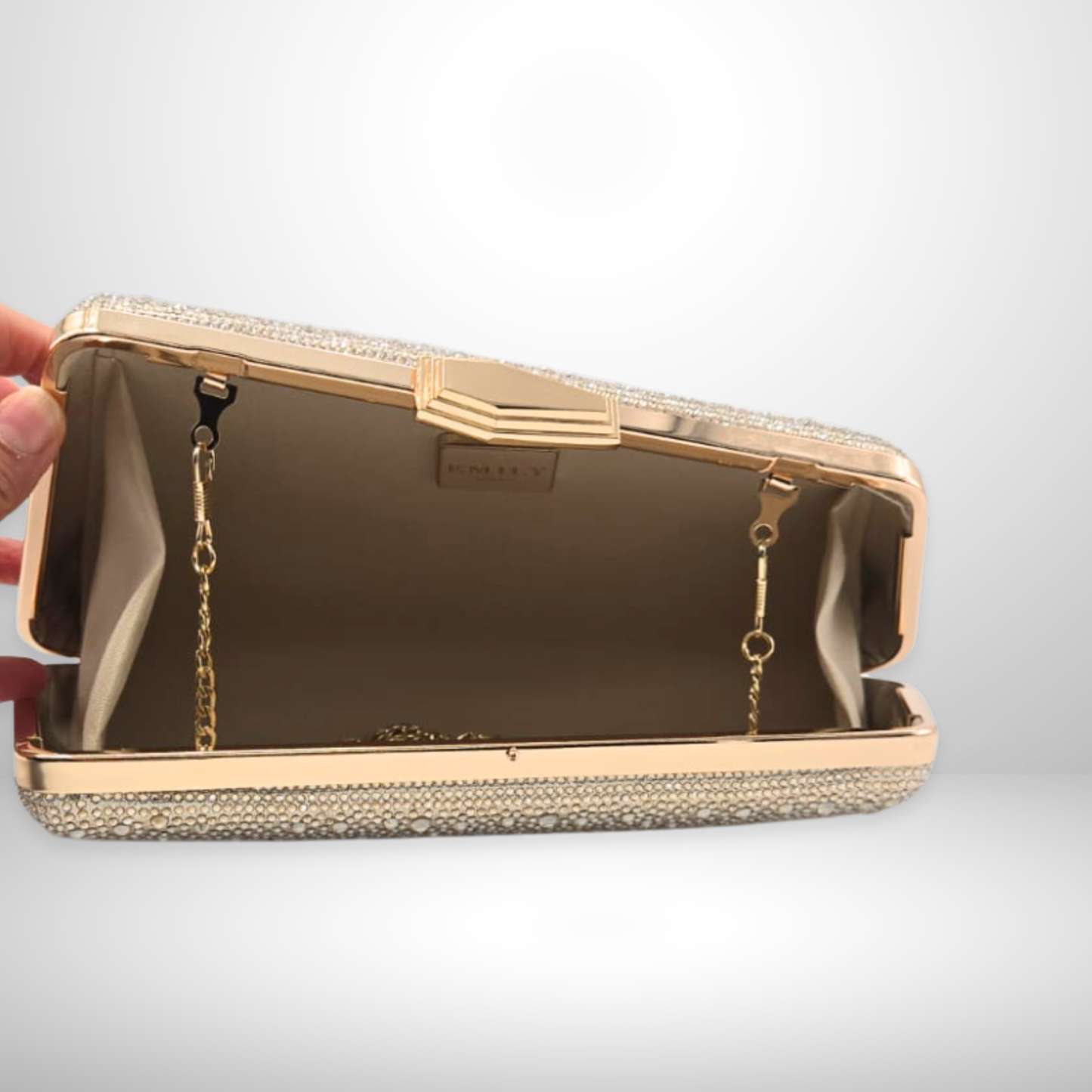 Champagne Gold EMMA Crystal Clutch