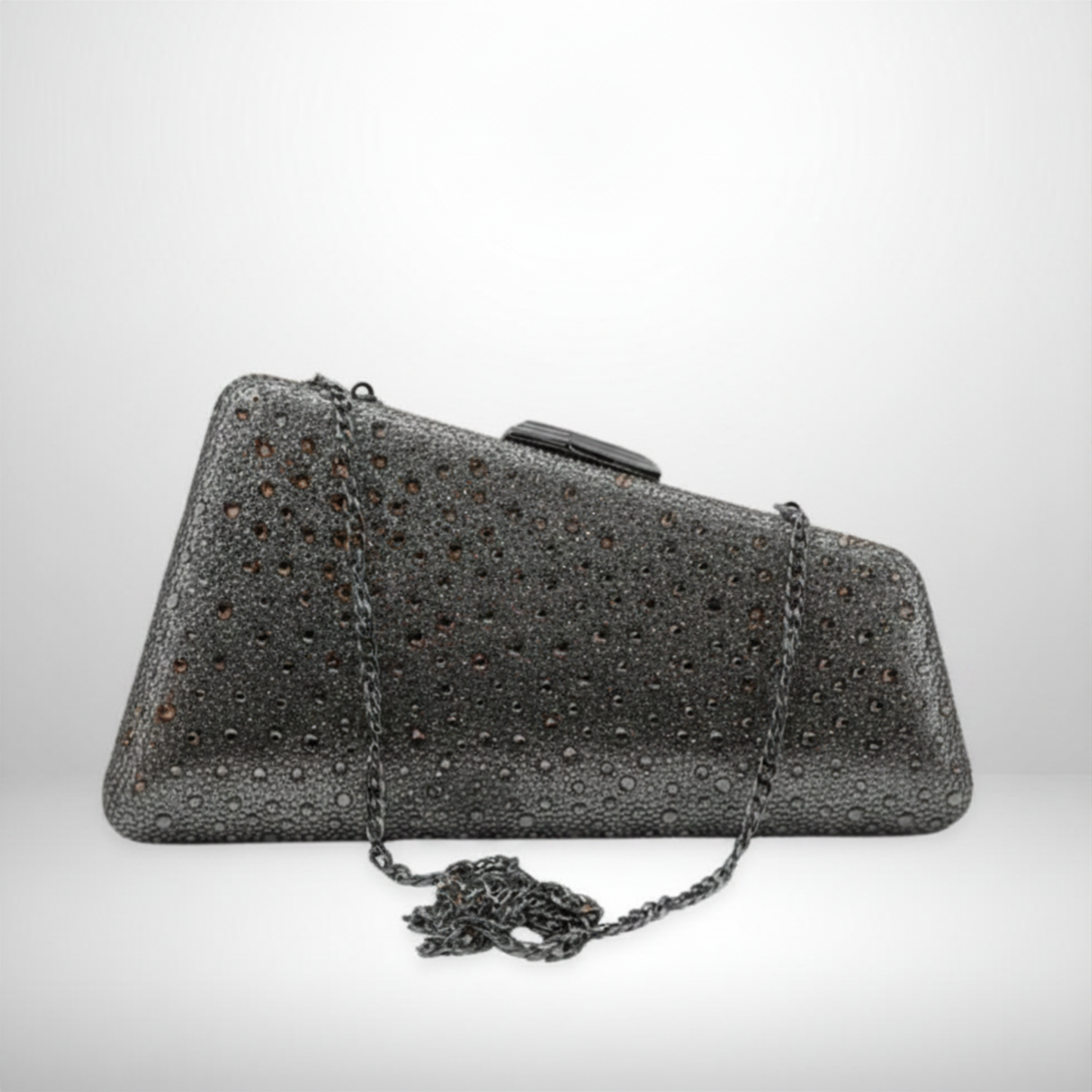 Black EMMA Crystal Clutch